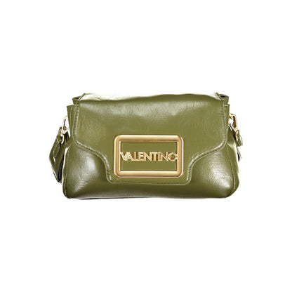 Mario Valentino Green Polyethylene Handbag with removable handle and adjustable shoulder strap, featuring zip and automatic closure.