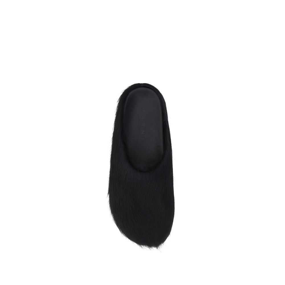 Marni Black Rubber Mules