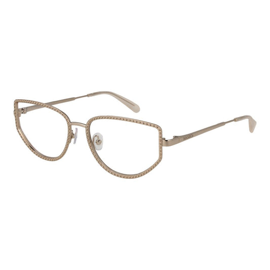 Max & Co Gold Women Glasses Frame, full-rim round metal design, demo lenses, size 56-17-140, luxury branded case included.