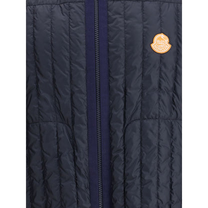 Moncler x Donald Glover Blue Polyamide Sleveless Jacket with quilting and front zip