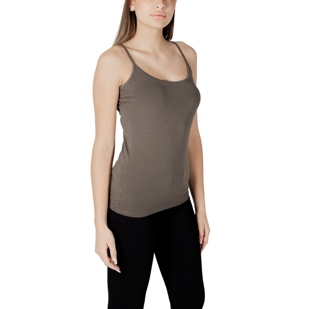 Morgan De Toi Green Cotton Tank Tops