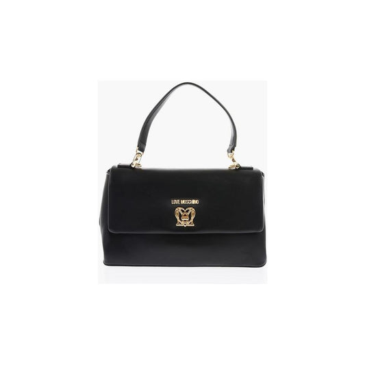 Moschino LOVE Faux Leather Handle Bag with Removable Shoulder Strap