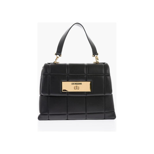 Moschino LOVE Faux Leather Padded Bag with Removable Shoulder Strap
