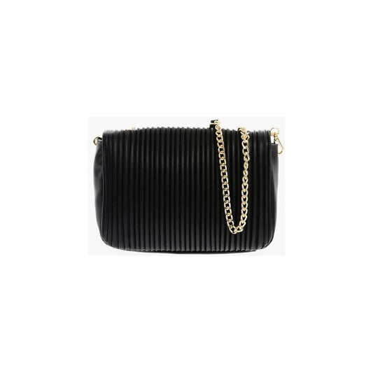 Moschino LOVE Faux Leather Shoulder Bag with Golden Chain