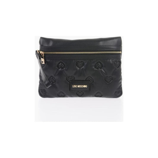 Moschino LOVE Hearts Embossed Faux Leather Handbag