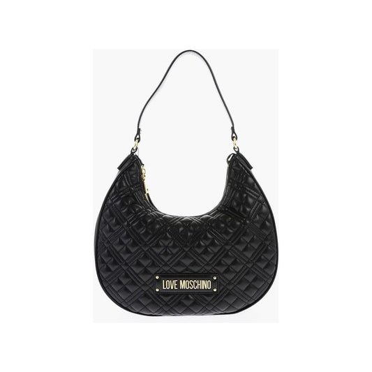 Moschino LOVE Quilted Faux Leather Hobo Bag