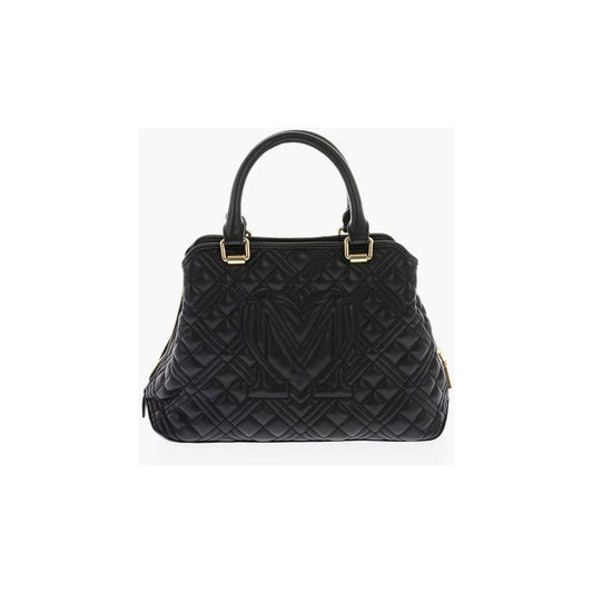 Moschino LOVE golden details quilted faux leather bag
