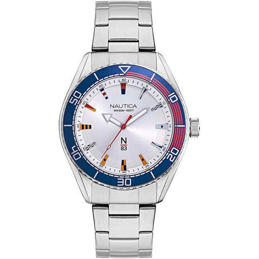 NAUTICA Mod. NAPFWS005 Gent's Quartz Analog Watch with Multifunction Mineral Dial and 44mm Case in Official Box