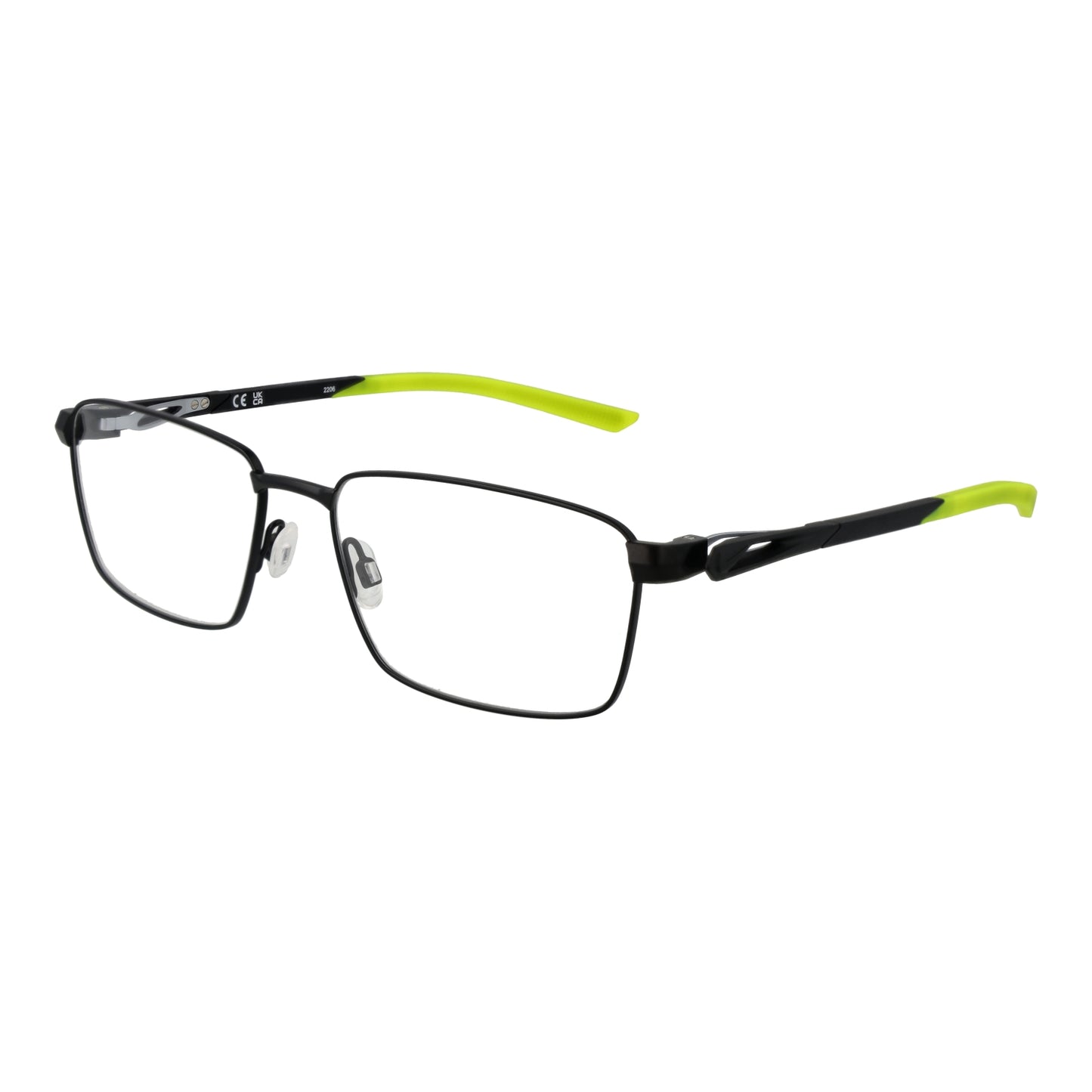 NIKE MOD. NIKE 8140 58002 gent's eyewear with sleek black frames and neon green accents