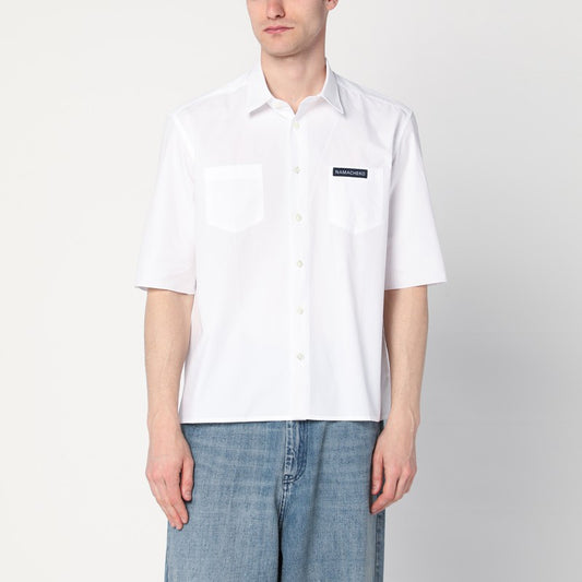 NAMACHEKO White shirt with logo patch NS25-402SN1201/Q_NAMAC-1000_323