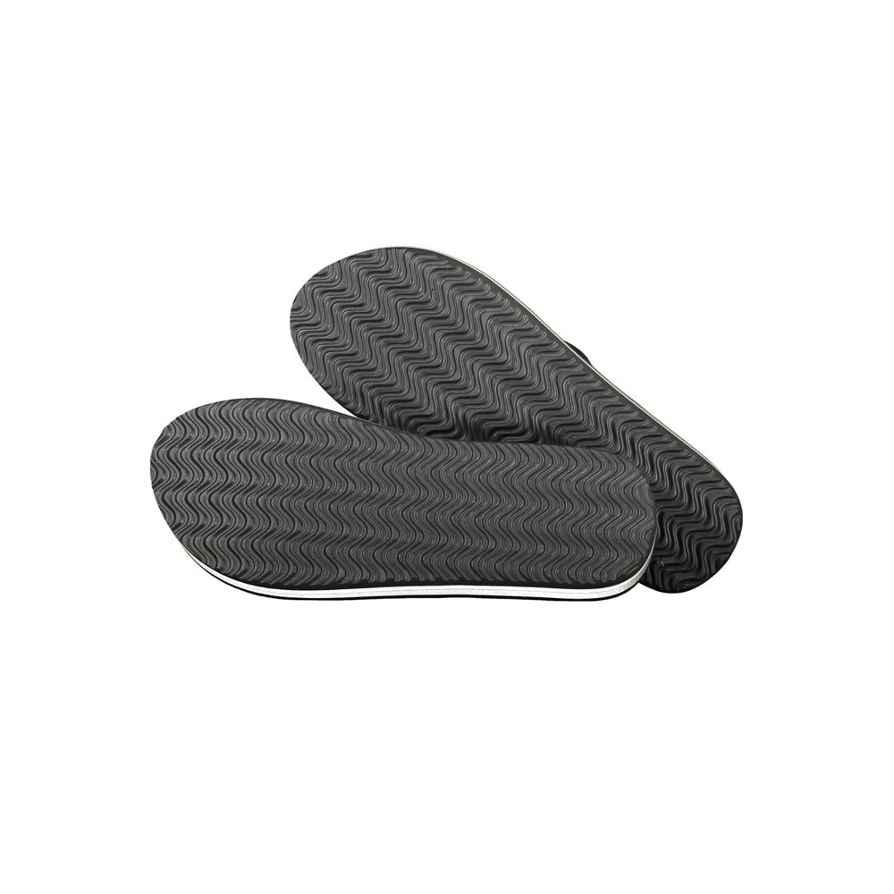 Sole view of Napapijri Black Polyester Women Sandal, highlighting durability and stylish design.