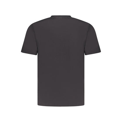 Rear view of North Sails Black Cotton Men TShirt showcasing short sleeves and classic design.