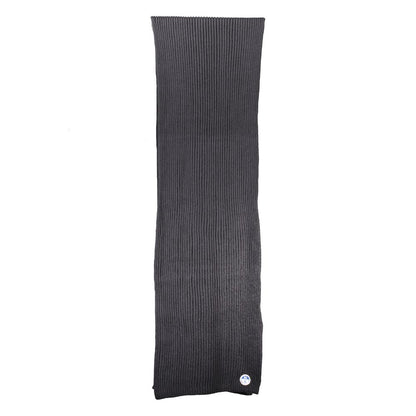 North Sails Black Cotton Scarf, 30x190 cm with logo, versatile and stylish accessory for any occasion.