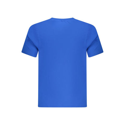 North Sails Blue Cotton Men TShirt featuring vibrant blue hues, crafted from 100% cotton for nautical style and comfort.