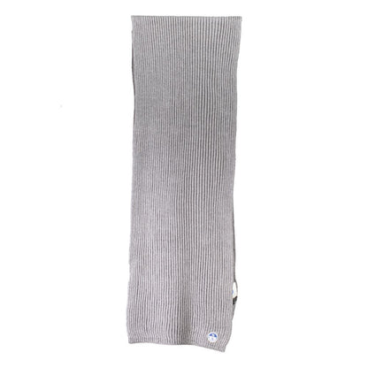 North Sails Gray Cotton Scarf with logo, 30x190 cm