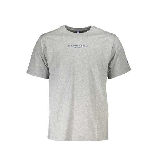 North Sails Grey Organic Cotton Men T-Shirt