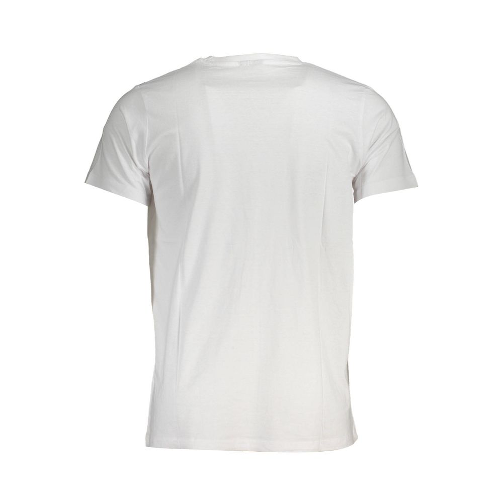 Norway 1963 Bianco Cotton Men T-Shirt, back view showcasing white cotton fabric and casual fit