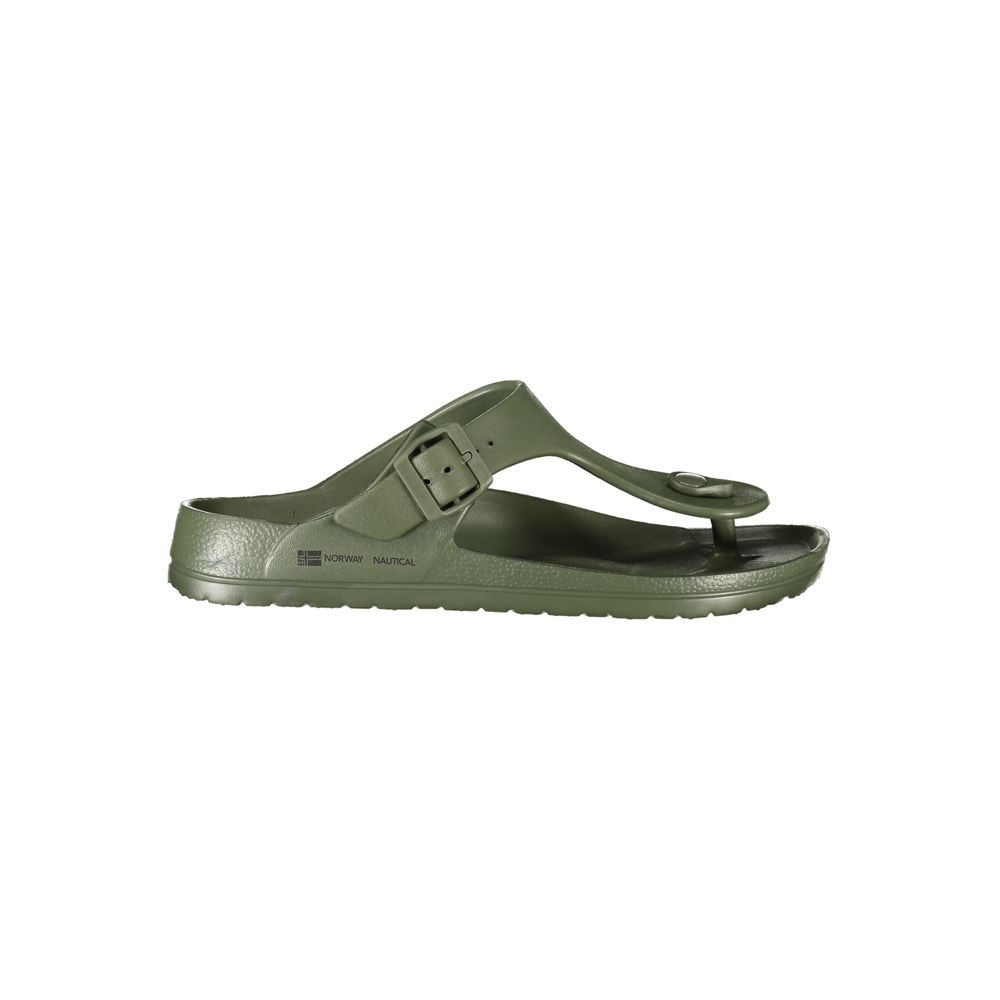 Norway 1963 Green Plastic Mens Sandal with adjustable buckle and bold design