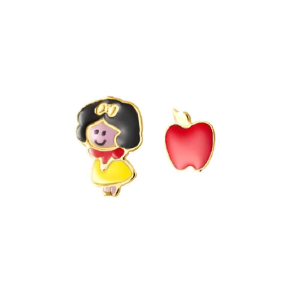 ORECCHINI LE BEBE MOD. PMG092_E featuring cartoon character and red apple design.