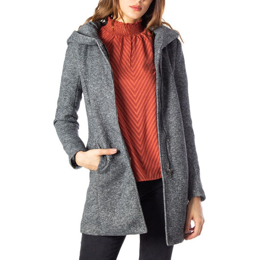 Only Gray Polyester Coat