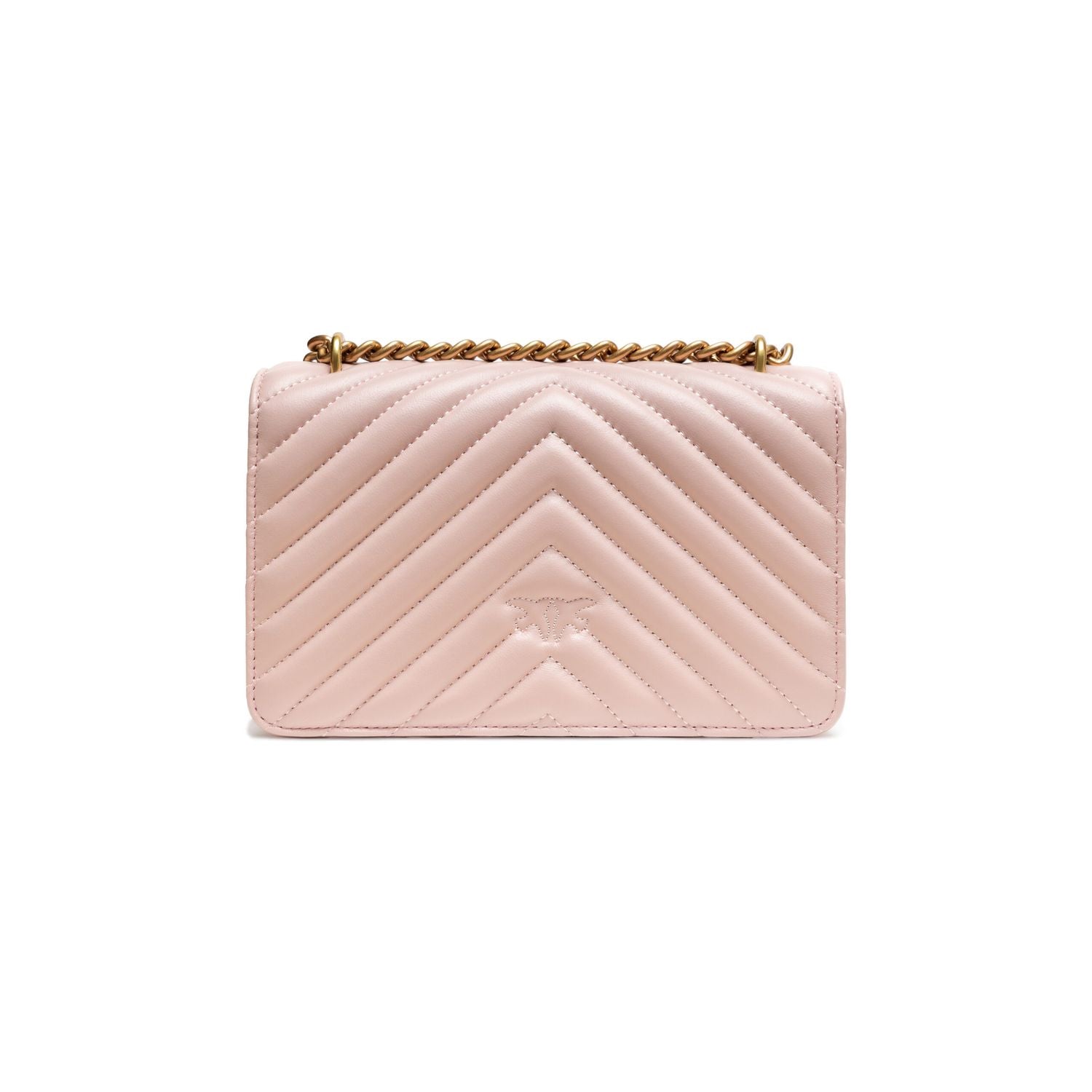 PINKO Powder Pink Love One Mini Shoulder Bag