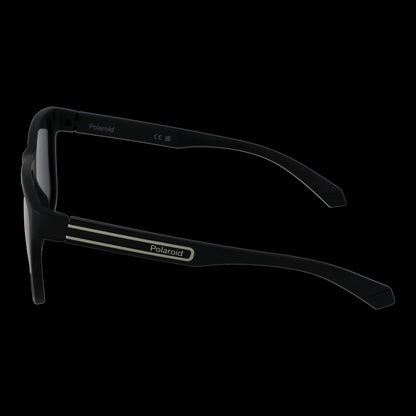 POLAROID MOD. PLD 2155_S 57003M9 gent sunglasses, side view of sleek black frame with branding on arm.