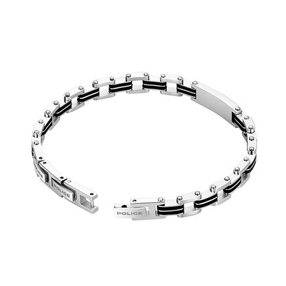 POLICE JEWELS JEWELRY Mod. PEAGB0008701 silver bracelet on white background