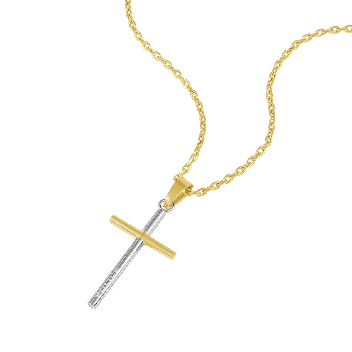 POLICE JEWELS JEWELRY Mod. PEAGN0010903 stylish cross pendant on gold chain