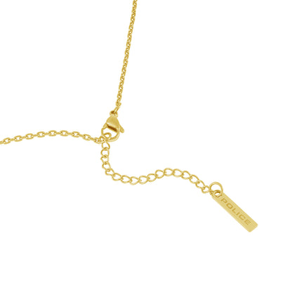 Gold chain necklace from POLICE JEWELS JEWELRY Mod. PEAGN0010903 with clasp and Police brand tag.