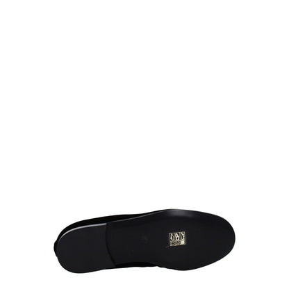 Palm Angels Black Velvet Slip-On Loafers