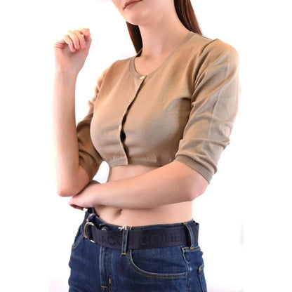 Parosh Brown Cotton Cardigan