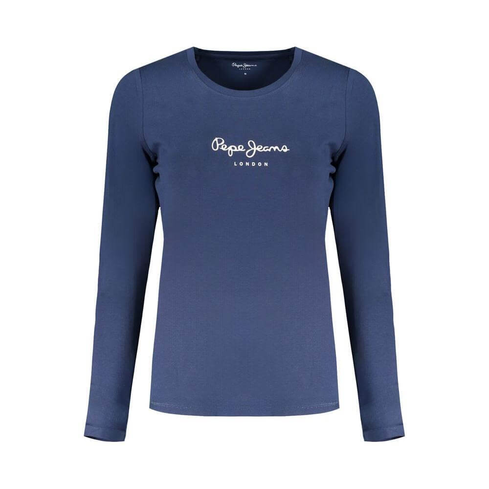 Pepe Jeans-Pepe Jeans Blue Cotton Tops & T-Shirt-1728,67403481248,Blue,Clothing,L,M,New with tags,Pepe Jeans,S,Tops & T-Shirts - Women - Clothing,Women,Women - Clothing,XL,XS-PE-31361-XS