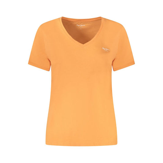 Pepe Jeans Pepe Jeans Orange Cotton Tops & T-Shirt PE-36009-XS