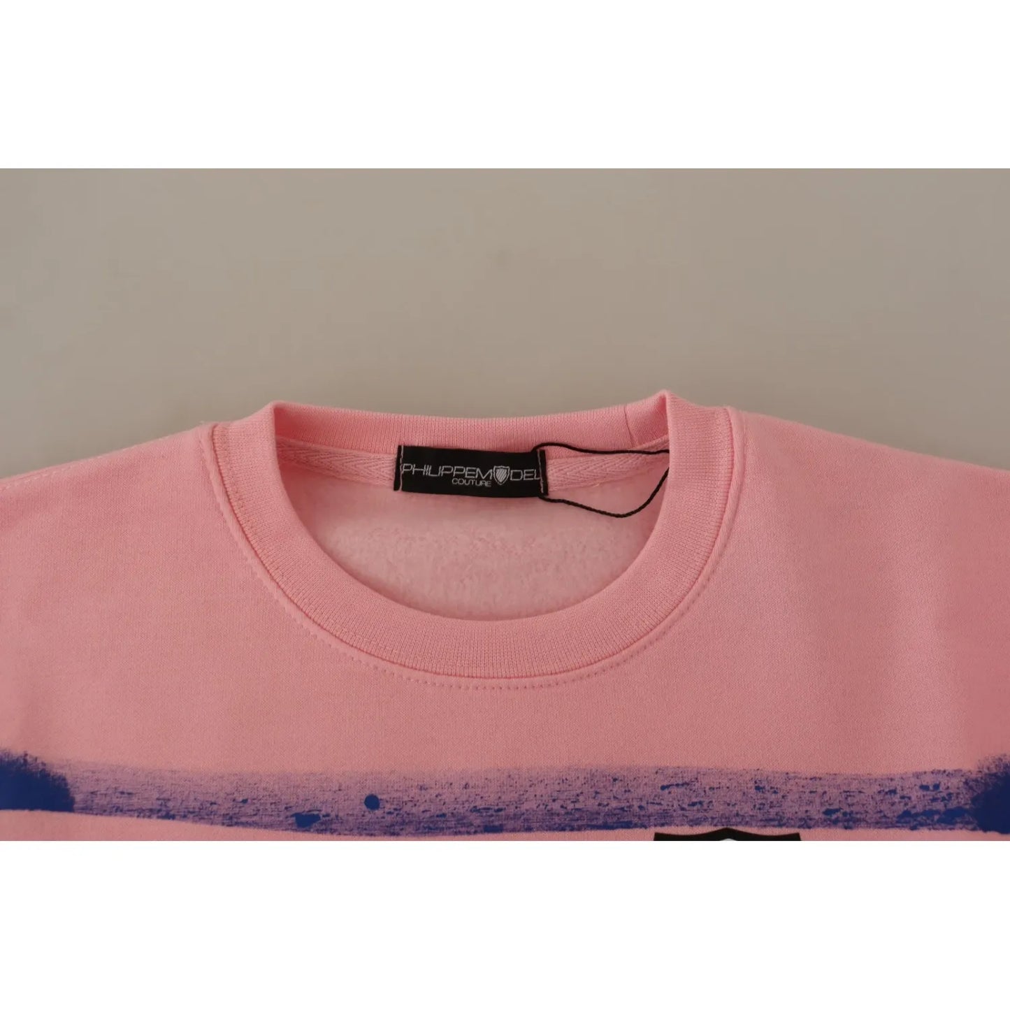 Philippe Model Pink Printed Long Sleeves Pullover Sweater