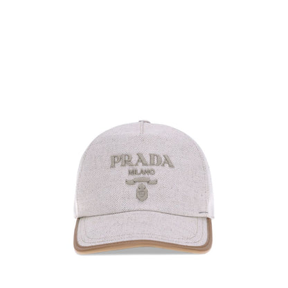 Prada Beige Cotton Cap (Baseball Hat)