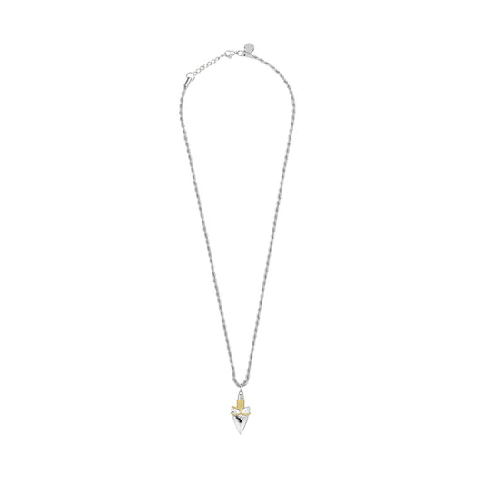 Alt Tag: RADIANT JEWELS JEWELRY Mod. RH000204 silver necklace with a geometric pendant
