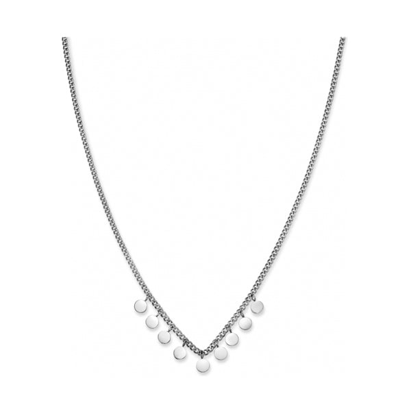ROSEFIELD JEWELS JEWELRY Mod. JTNMS-J445 necklace with elegant silver chain and disc pendants.
