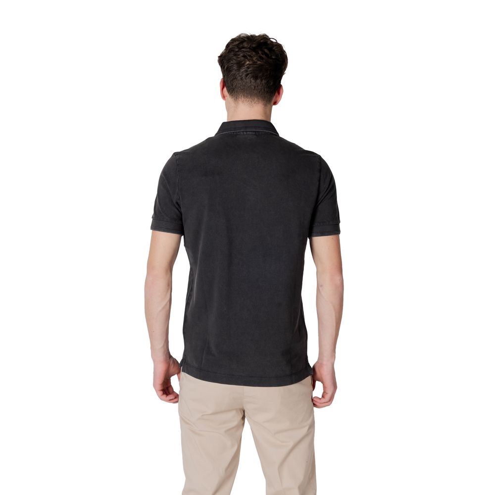 Replay Black Cotton Polo Shirt