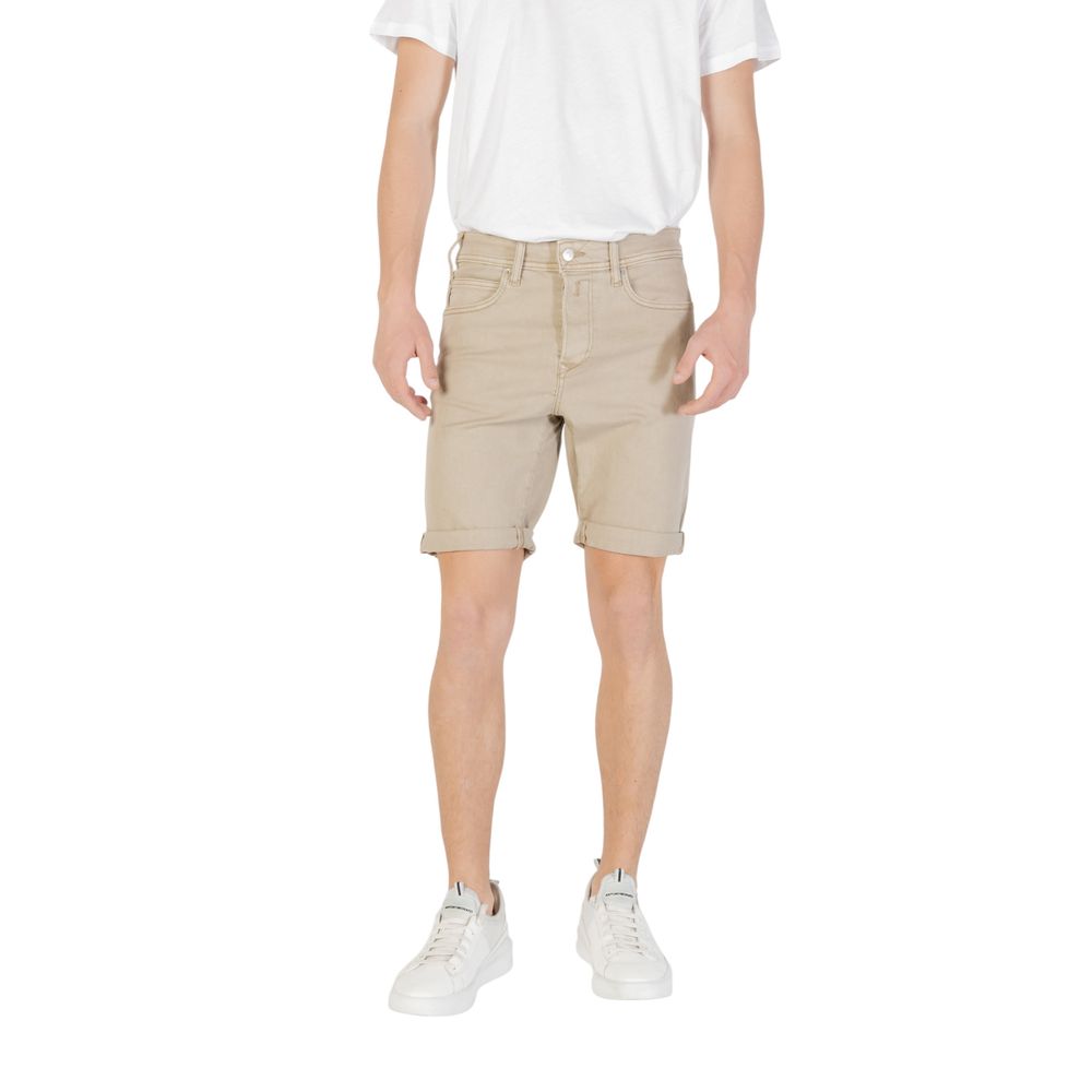 Replay Green Cotton Bermuda Shorts