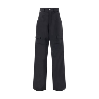 Rick Owens Black Wool Cargo Pants