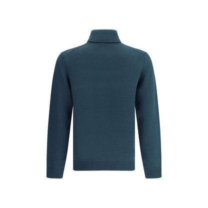Roberto Collina Green Merino Wool Turtleneck