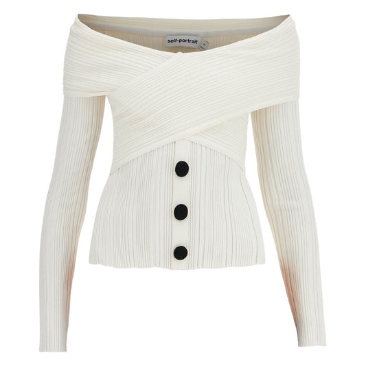 Self-Portrait Self Portrait off-shoulder knit top