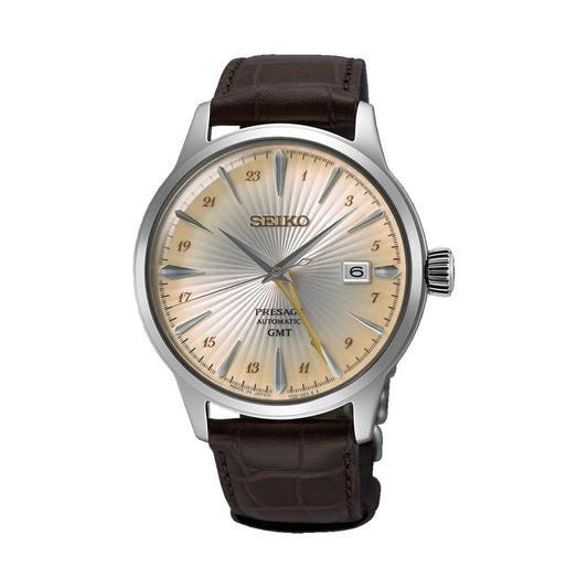 SEIKO PRESAGE Mod. COCKTAIL AUTOMATIC - LEATHER, CREAM-0