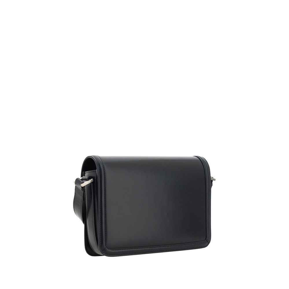 Saint Laurent Black Calf Leather Bos Taurus Shoulder Bag