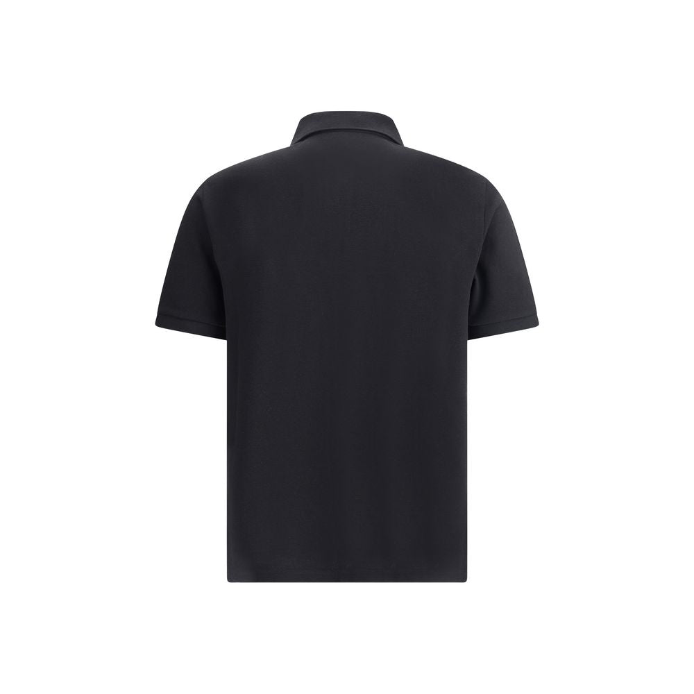 Saint Laurent Black Cotton Polo Shirt