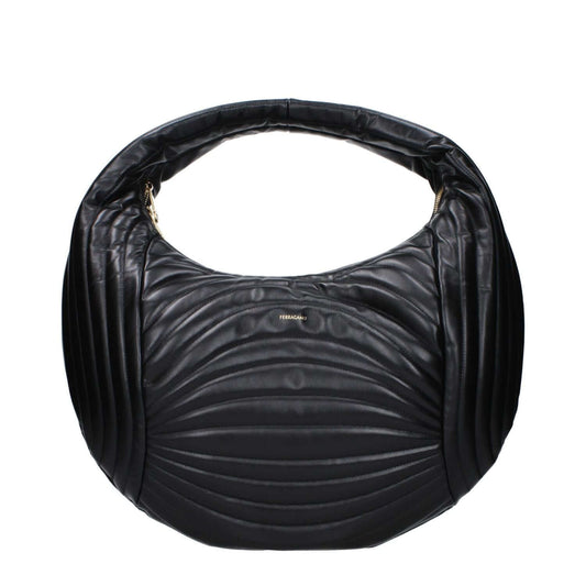 Salvatore Ferragamo Black Leather Handbag