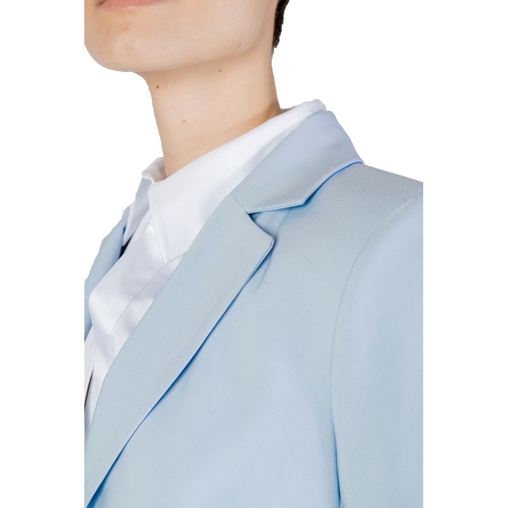 Sandro Ferrone Blue Polyester Blazer