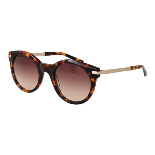 Sandro Brown Women's Sunglasses, round acetate frame, full-rim, gradient lenses, UVA & UVB protection, includes branded case.