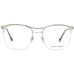 Scotch & Soda Silver Men Glasses Frame, half-rim, stainless steel, square style.