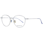 Scotch & Soda Silver Women Glasses Frame, full-rim round style with metal construction, demo lenses, and branded case included